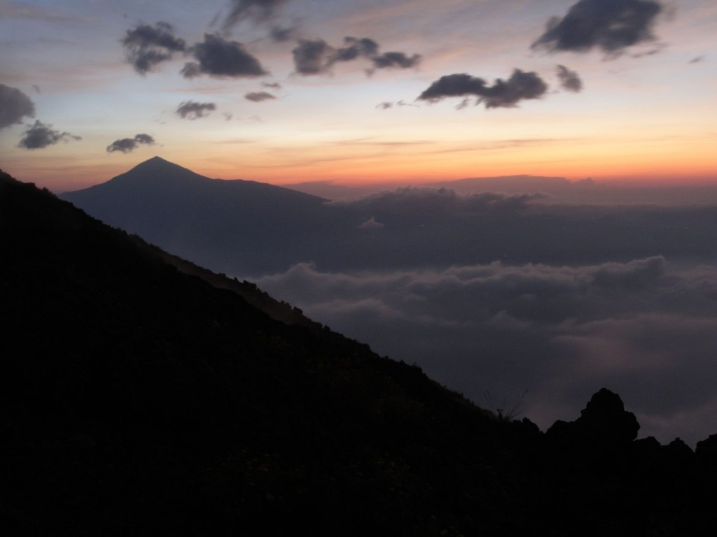 Karisimbi volcano during sunrise