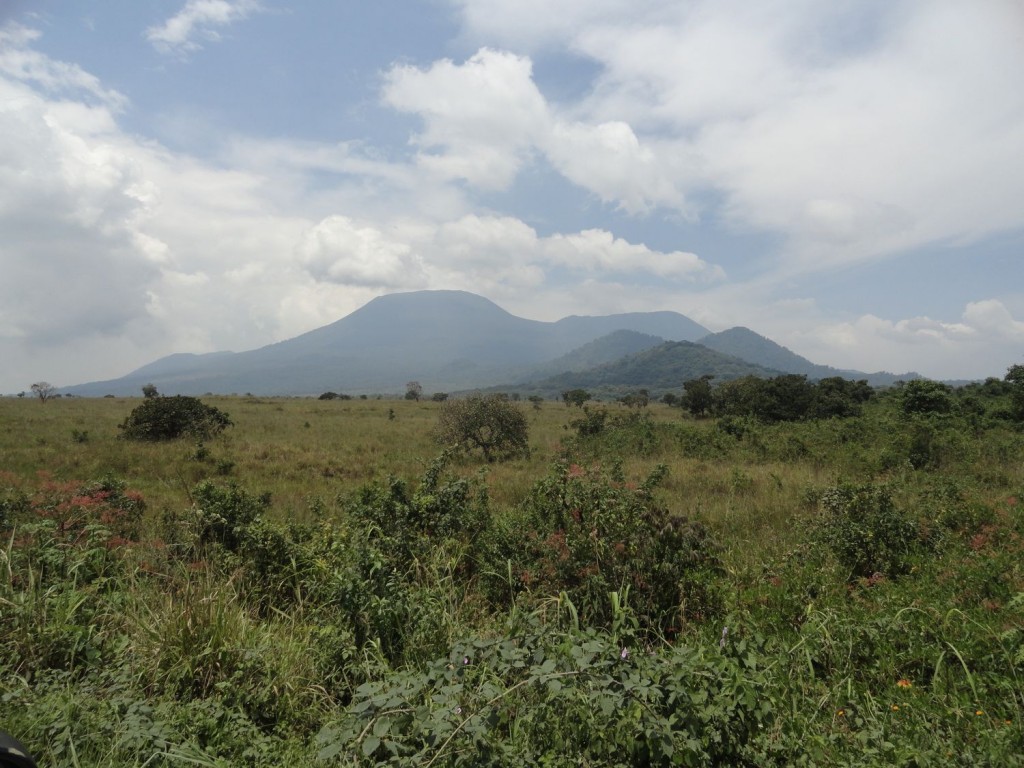 Nyiragongo Vulkan aus der Ferne