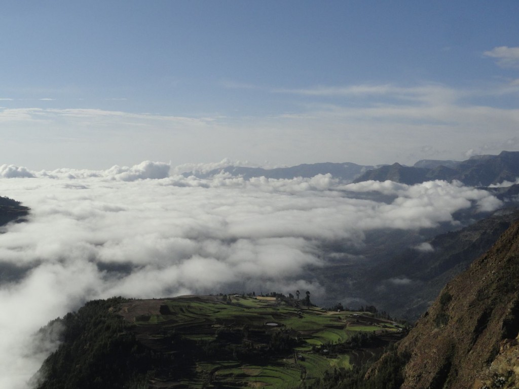 Berglandschaft vor Lalibela