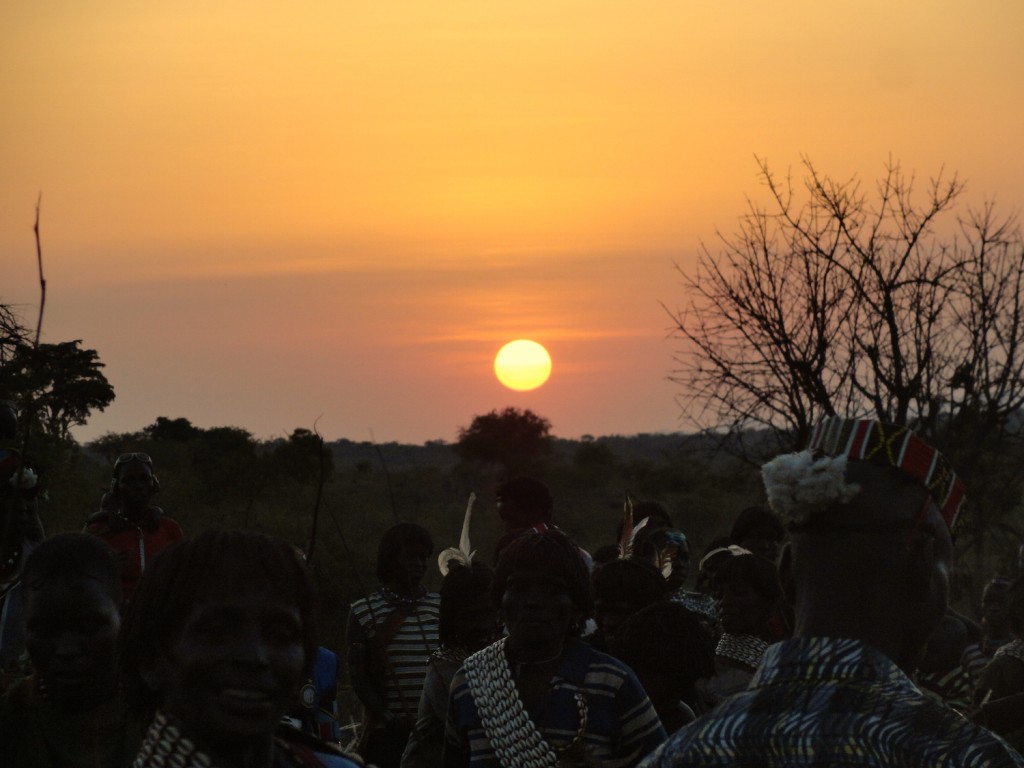 Sonnenuntergang im Banna Gebiet