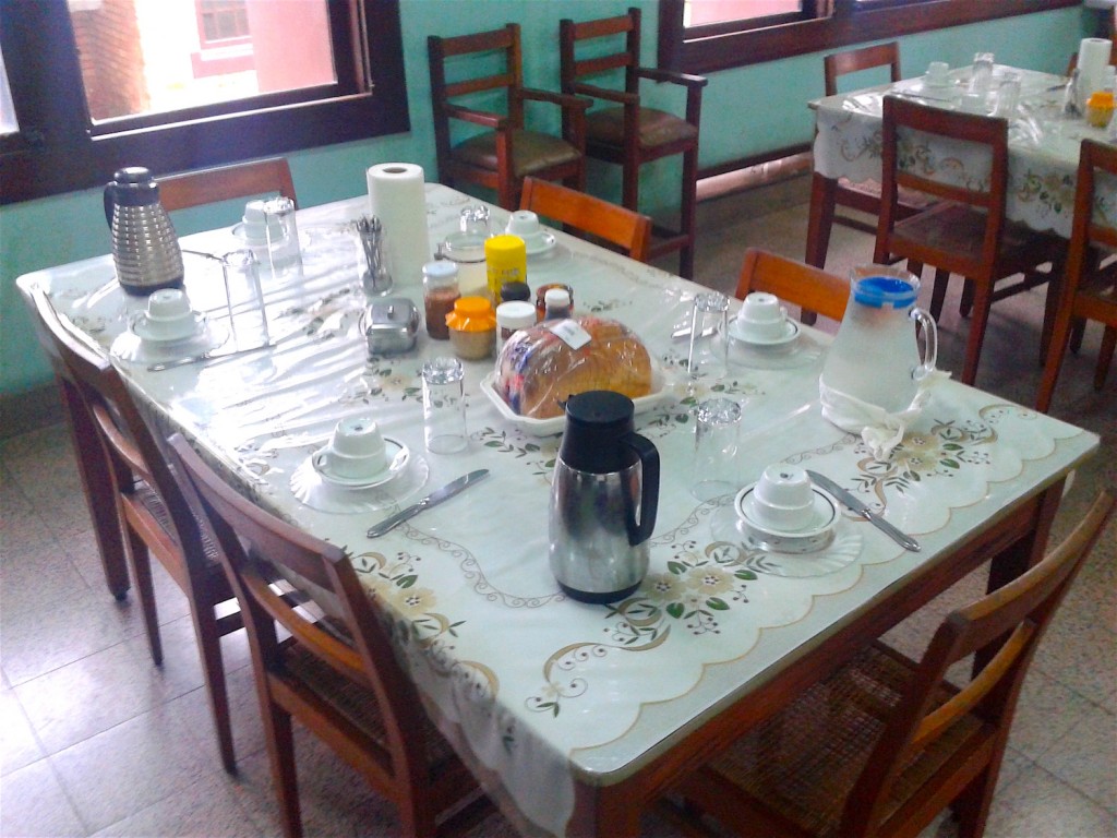 Breakfast in the Procure Ste Anne in Kinshasa