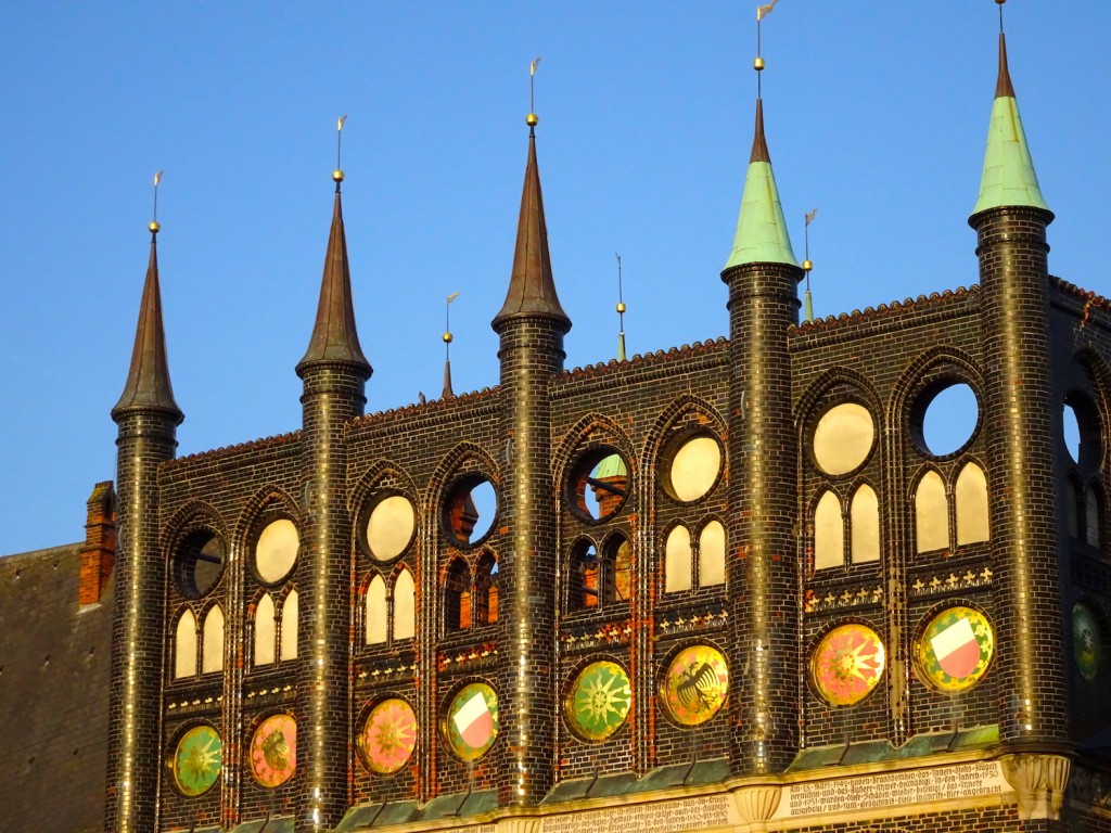 Fassade des Rathauses von Lübeck