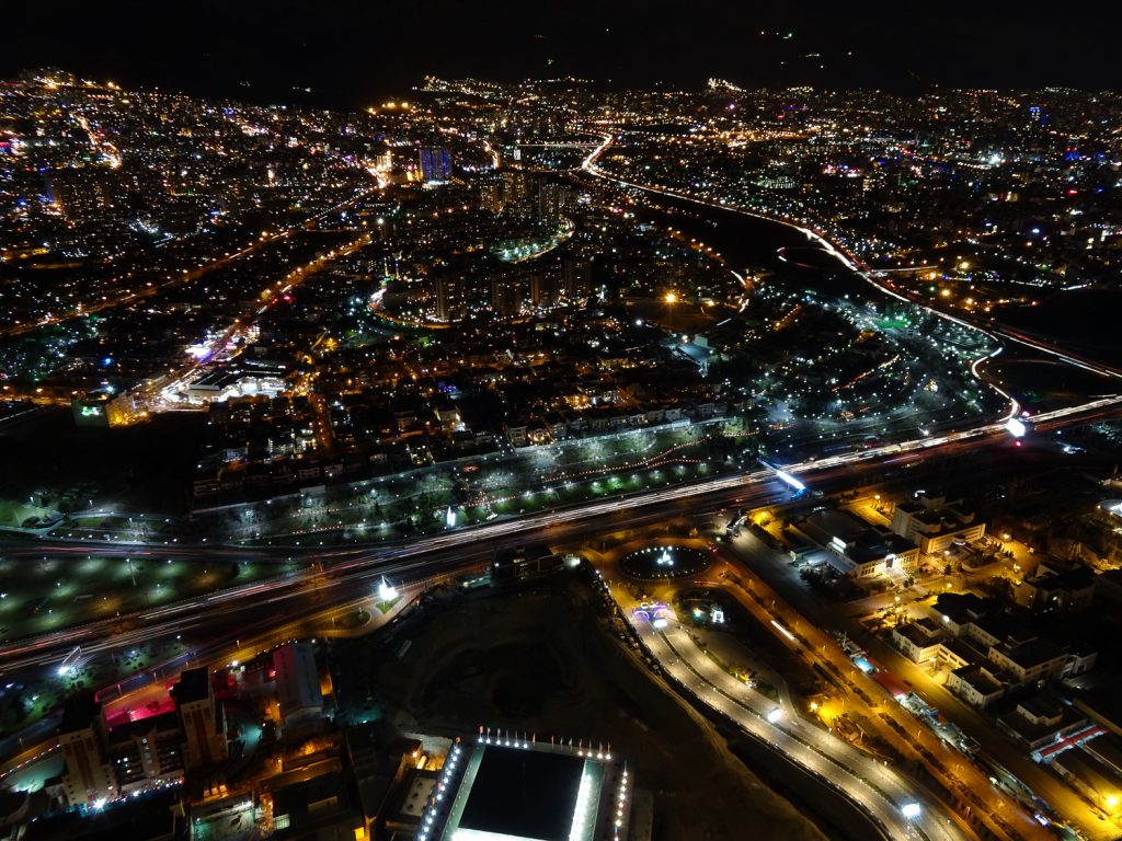 Straßen Teheran's bei Nacht