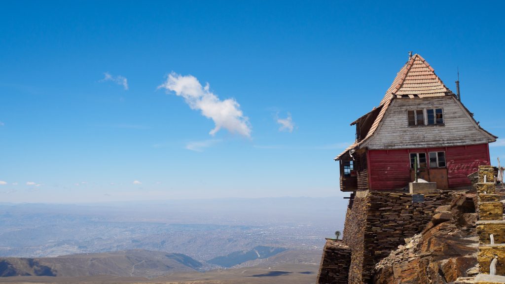 Hütte am Chacaltaya